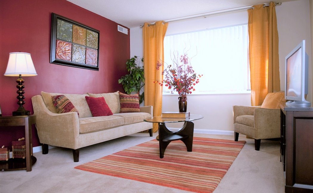 Well decorated living room at Park Forest Apartments in Oxon Hill