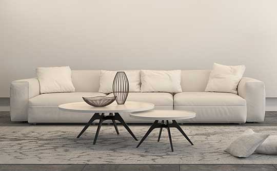 White couch at our Bethesda apartments