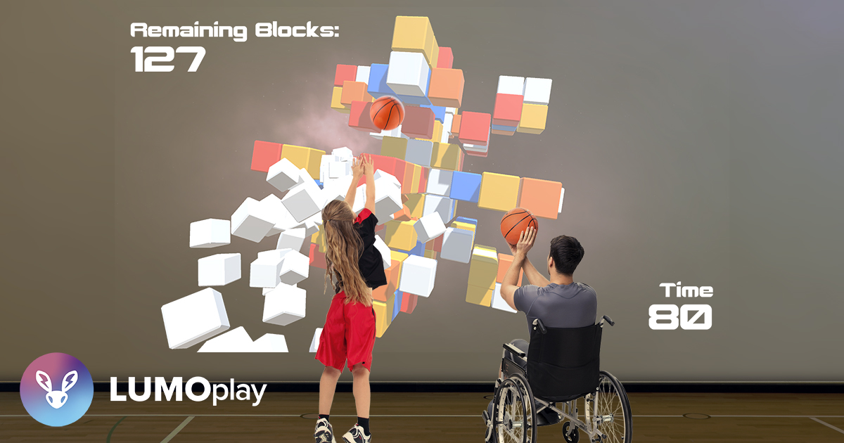 Educational interactive wall ball game from LUMOplay great for play centers and events!