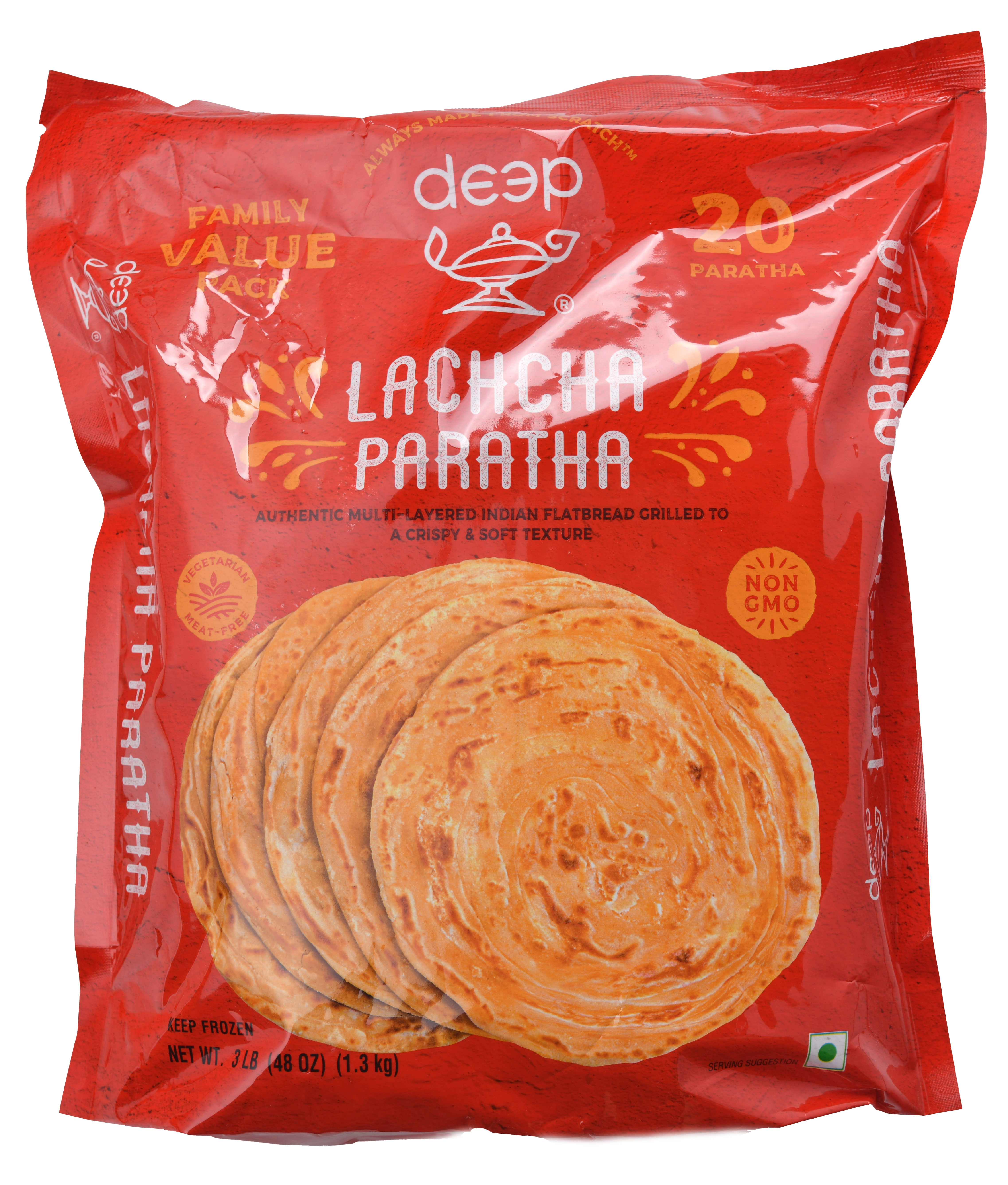 GroceryBabu - Lachcha Paratha Family Pack (20 pieces) (48oz