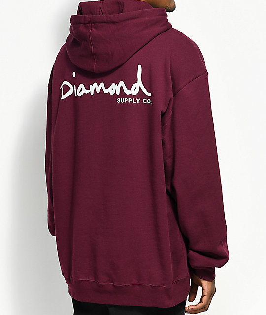 obey olde rose maroon hoodie