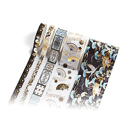 lenghjt:8.7yd//roll Japanese Washi Masking Tape,Dreamlike Series,Sticky Paper Tape for DIY,Bullet Diary Decorative,Gift Wrapping,Scrapbook,Office,Party Supplies,Collection Molshine Set of 7