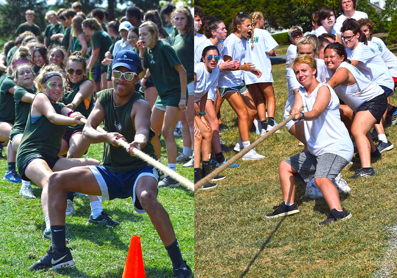 Green & White Day Tug of War Green & White Day Tug of War