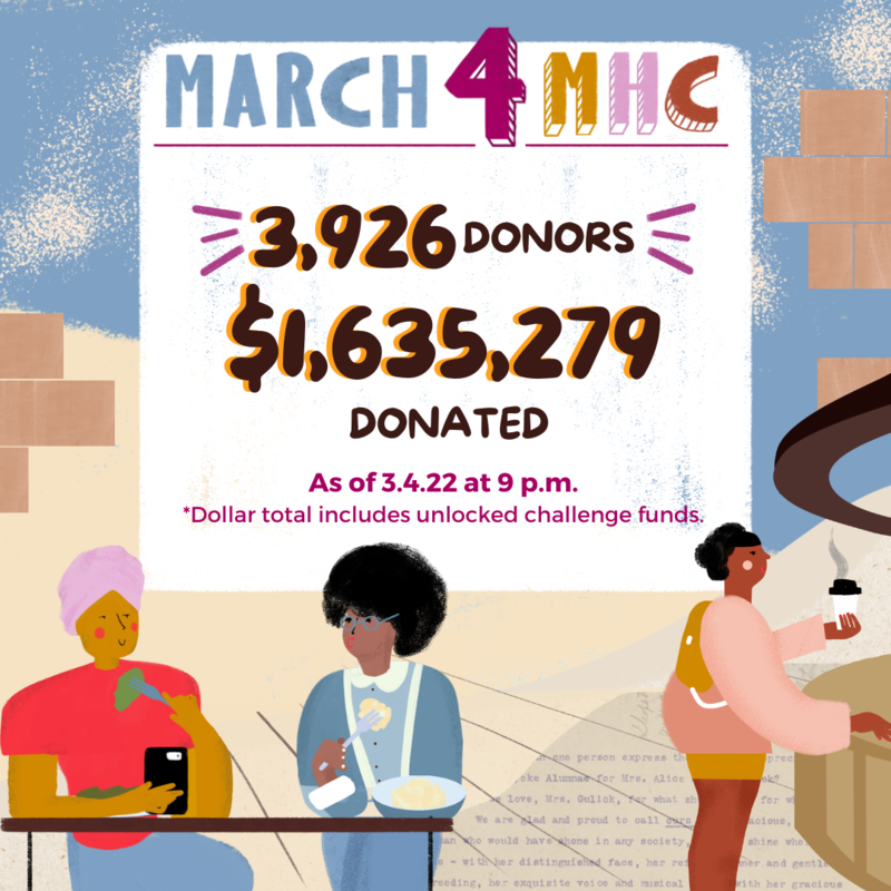 March4MHC: 3,926 Donors | $1,635,279 Donated as of 3/4/22 at 9 pm March4MHC: 3,926 Donors | $1,635,279 Donated as of 3/4/22 at 9 pm