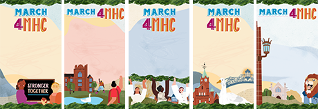 March4MHC: Thumbnail of 5 different social story template images
