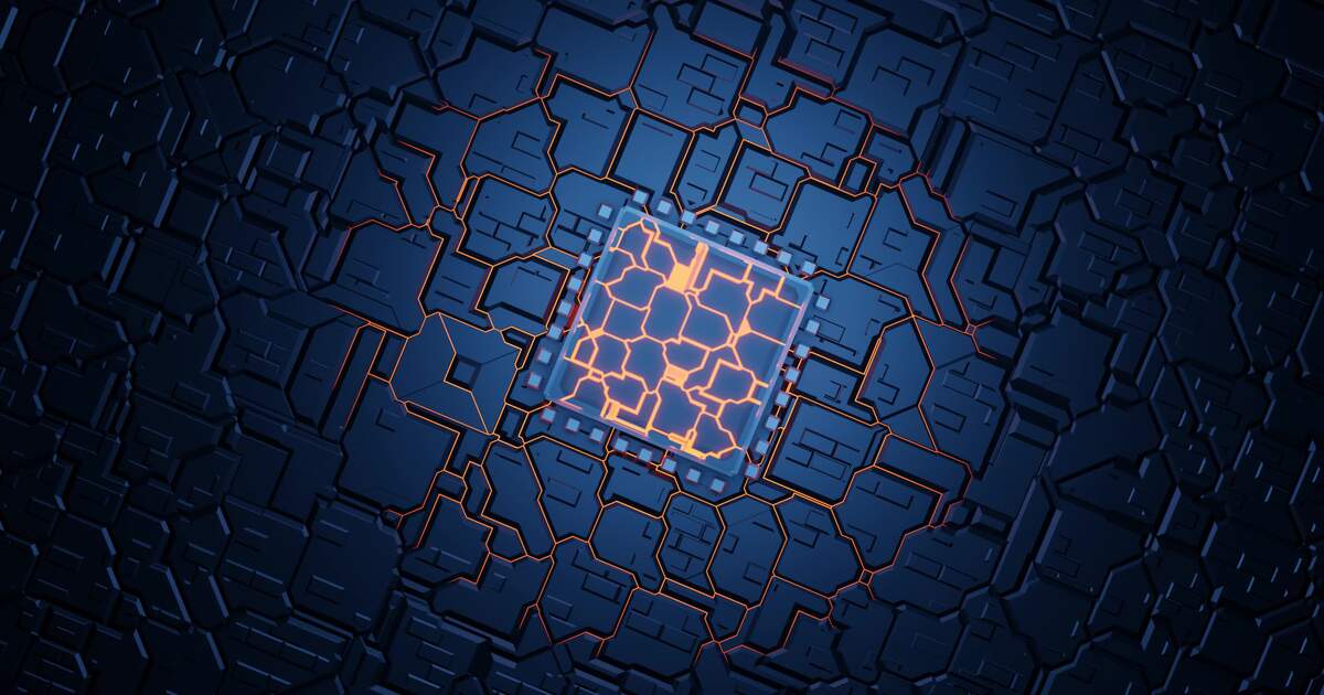 Glymt CPU overheating by big data. A computer processor with