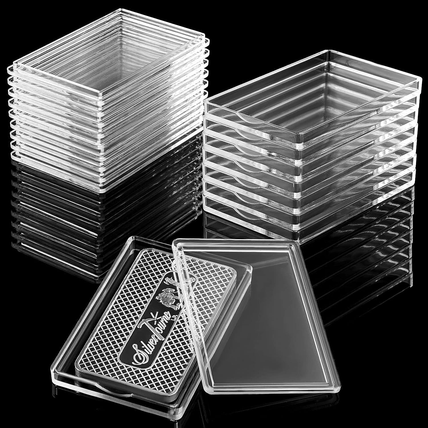 Clear Individual Silver Bar Display / Storage Case 1 oz (15 Pieces ...