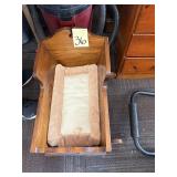 Wooden Doll Cradle with Cushion