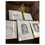 Framed Art Prints - Lot of Five