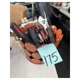 Assorted Hand Tools in Basket