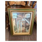 Framed Print of Courtyard with Staircases