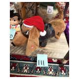 Dachshund Plush Toy with Santa Hat and Jacket