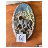 Holland Mold Chalkware oval wall plaque