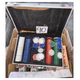 Poker Chip Set with Chips and Accessories