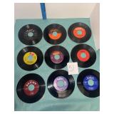 Collection of Vintage 45 RPM Records