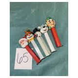 Set of Holiday Pez Dispensers