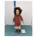 Princeton Gallery Curly Hair Porcelain Doll in Sal