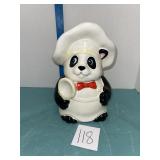Vintage Ceramic Panda Chef Cookie Jar