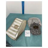 ladies hat and make up bag