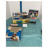 Vintage Board Games Lot: Boggle, Yahtzee, Kidz Car