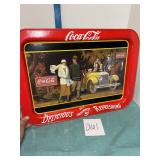 VTG Coca-Cola 'Touring Car' Advertising Metal tray