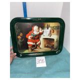 Coca-Cola Christmas Santa and Children Metal tray