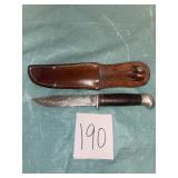 Vintage Fixed Blade Knife with sheath