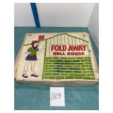 Vintage 'Fold Away Doll House' Playset with Assort
