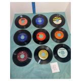 Collection of Vintage 45 RPM Records