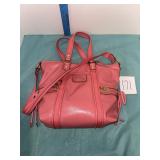 Coach Pink Leather Tote Handbag