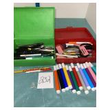 Assorted Pens, Markers, Pencils & Art Supplies in