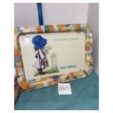 Holly Hobbie Vintage Metal Serving Tray with Patch