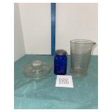 cobalt blue pepper shaker juicer measuring glass