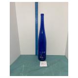 tall cobalt blue glass bottle