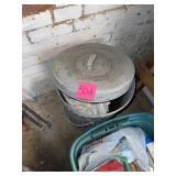 small galvanized Trash Can and salt