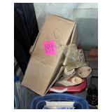 Christmas lights and posters in tote