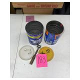 cans of shot pellets