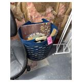 laundry basket with wall art lot