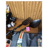 large wooden fork and spoon