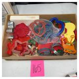 Collection of Plastic and Metal Cookie Cutters