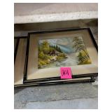 Japanese Framed Bamboo Art 3 Piece lot