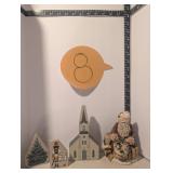 Assorted Holiday Figurines Santa Statue Christmas