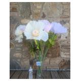 Hobby LobbArtificial Silk Poppy flowers,Glass vase