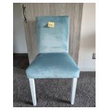 Light Blue Velvet Upholstered Accent Chair