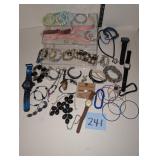 Mixed Jewelry lot, watches, bracelets