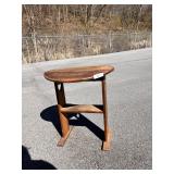 Wooden  Accent Table with Heart Cutout