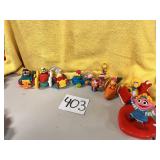 Looney Tunes and Sesame Street toys figures