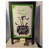 Halloween 'Trick or Treat Smell My Feet' Framed