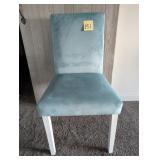 Light Blue Velvet Upholstered Accent Chair