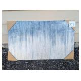 NEW abstract Blue & white glitter drip canvas wall